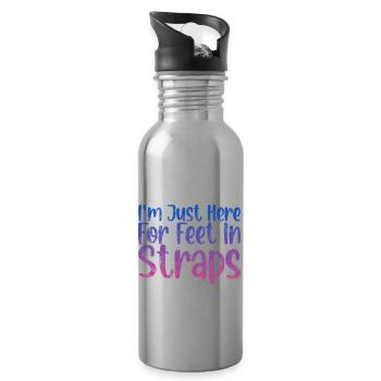 I'm Just Here For Feet In Straps 3 - Water bottle with straw - silver - Right