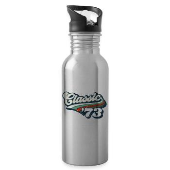 Classic '73 - Water bottle with straw - silver - Right