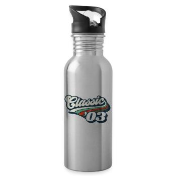 Classic '03 - Water bottle with straw - silver - Right