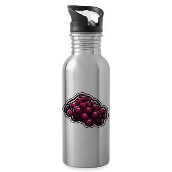 Food / Fruit / Market / Vitamins / Design - Water bottle with straw - silver - Right