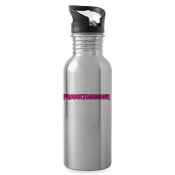 Produktdesigner als Job - Trinkflasche mit integriertem Trinkhalm - Lightsilver - Rechts