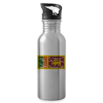 Sri Lanka - Trinkflasche mit integriertem Trinkhalm - Lightsilver - Rechts
