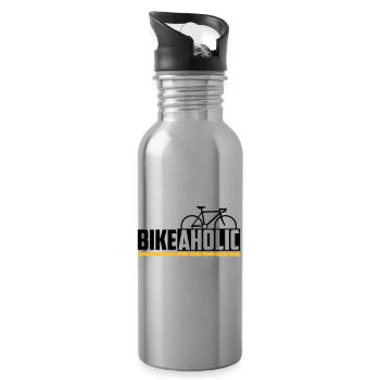 faire du vélo - Gourde avec paille intégrée - argent clair - Droite