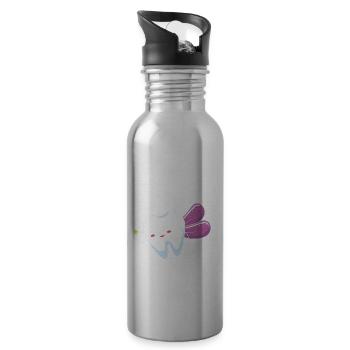Dentist Dentist Dental Assistant Dentist - Water bottle with straw - silver - Right