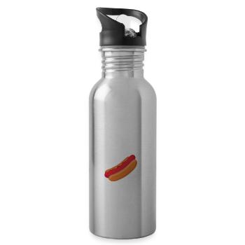 Hot Dog Maker Grill Papa BBQ Hot Dog - Water bottle with straw - silver - Right
