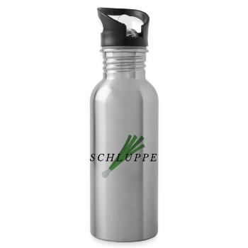 Schluppe - Trinkflasche mit integriertem Trinkhalm - Lightsilver - Rechts