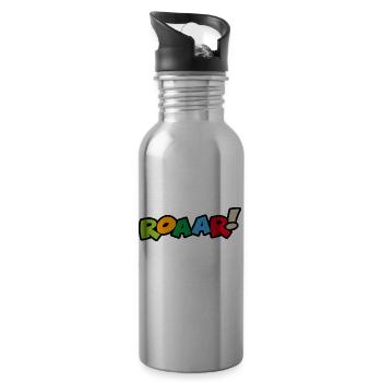Roaar - Trinkflasche mit integriertem Trinkhalm - Lightsilver - Rechts
