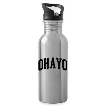 Ohayo - Gourde avec paille intégrée - argent clair - Droite