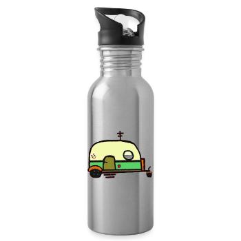 Caravane Camping-car Caravane Vacances Camping Tour - Gourde avec paille intégrée - argent clair - Droite