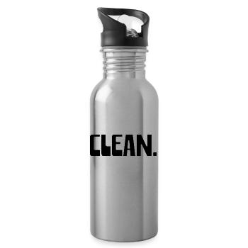 CLEAN - Trinkflasche mit integriertem Trinkhalm - Lightsilver - Rechts