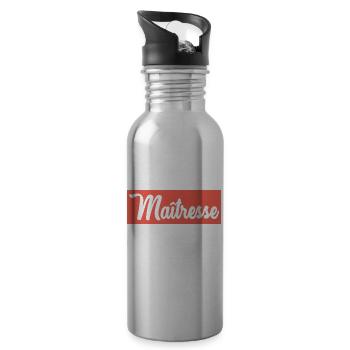 GELIEBTE - Trinkflasche mit integriertem Trinkhalm - Lightsilver - Rechts