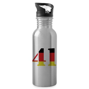 41 Numéro Jersey Allemagne - Gourde avec paille intégrée - argent clair - Droite
