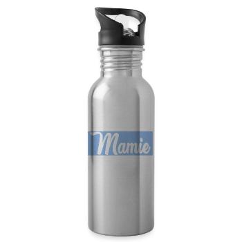 GRANNY. MOTHER'S DAY. HAPPY BIRTHDAY GRANDMA. I LOVE YOU - Water bottle with straw - silver - Right