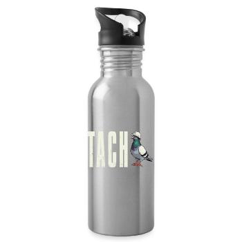 T-Shirt Ruhrpott Tach Dialekt Taube Ruhrgebiet - Trinkflasche mit integriertem Trinkhalm - Lightsilver - Rechts