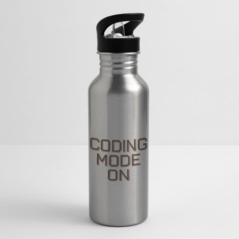 Coding Mode On 13 Trinkflasche mit integriertem Trinkhalm