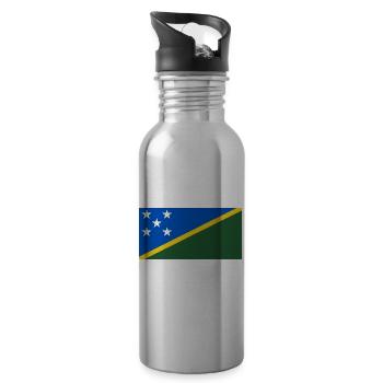 Solomon Islands - Water bottle with straw - silver - Right