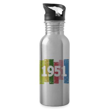 1951 - Trinkflasche mit integriertem Trinkhalm - Lightsilver - Rechts