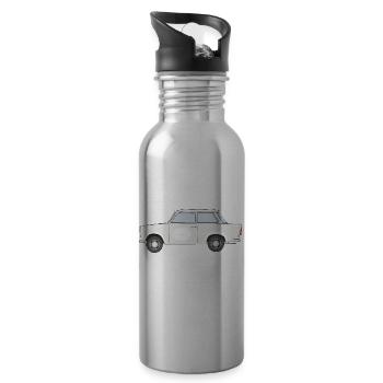 Trabi, Transnt aus der DDR - Trinkflasche mit integriertem Trinkhalm - Lightsilver - Rechts