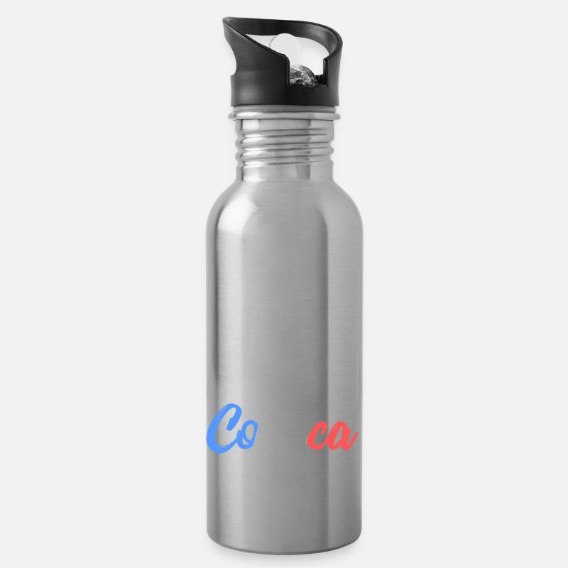 Ich liebe Korsika - Trinkflasche mit integriertem Trinkhalm - Lightsilver