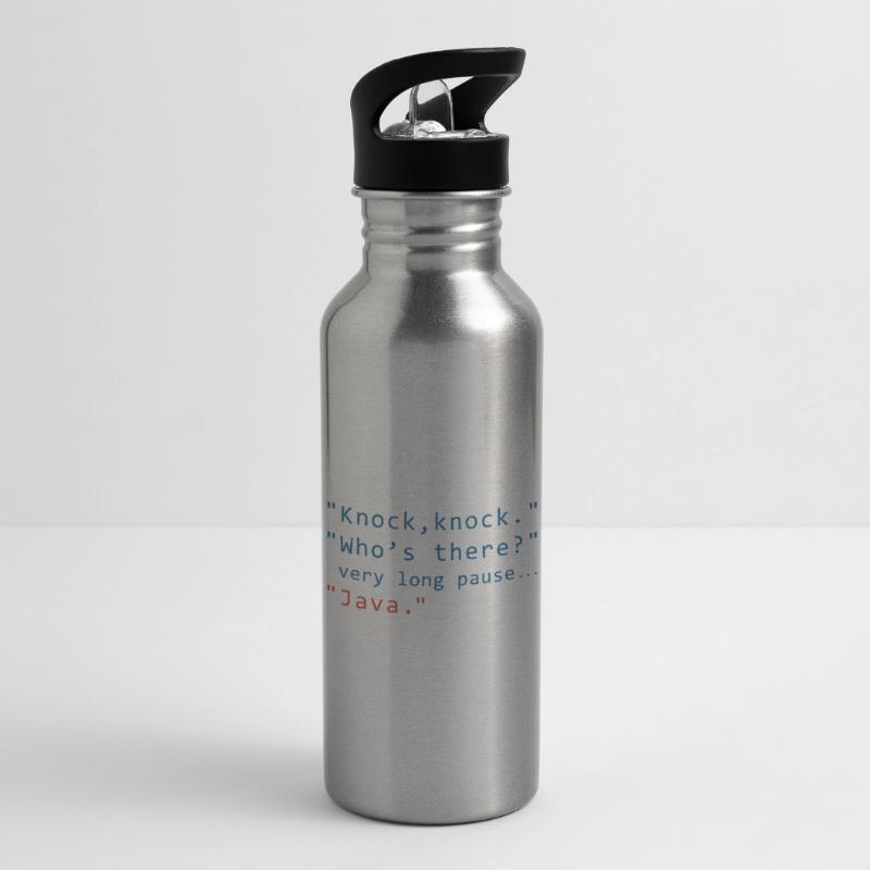 Java Programming Informatic Geschenk Spruch Trinkflasche mit integriertem Trinkhalm