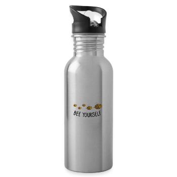 Bee yourself - Water bottle with straw - silver - Right