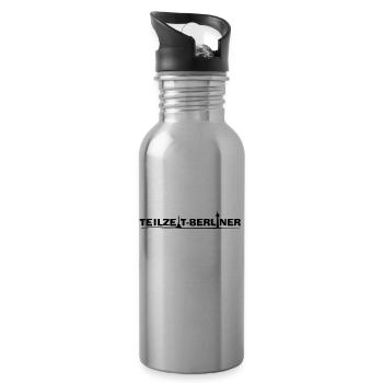 Teilzeit-Berliner - Trinkflasche mit integriertem Trinkhalm - Lightsilver - Rechts