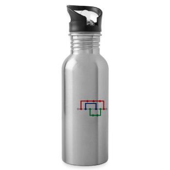 I Resolve Merge Conflicts Coding Programming Devel - Trinkflasche mit integriertem Trinkhalm - Lightsilver - Rechts