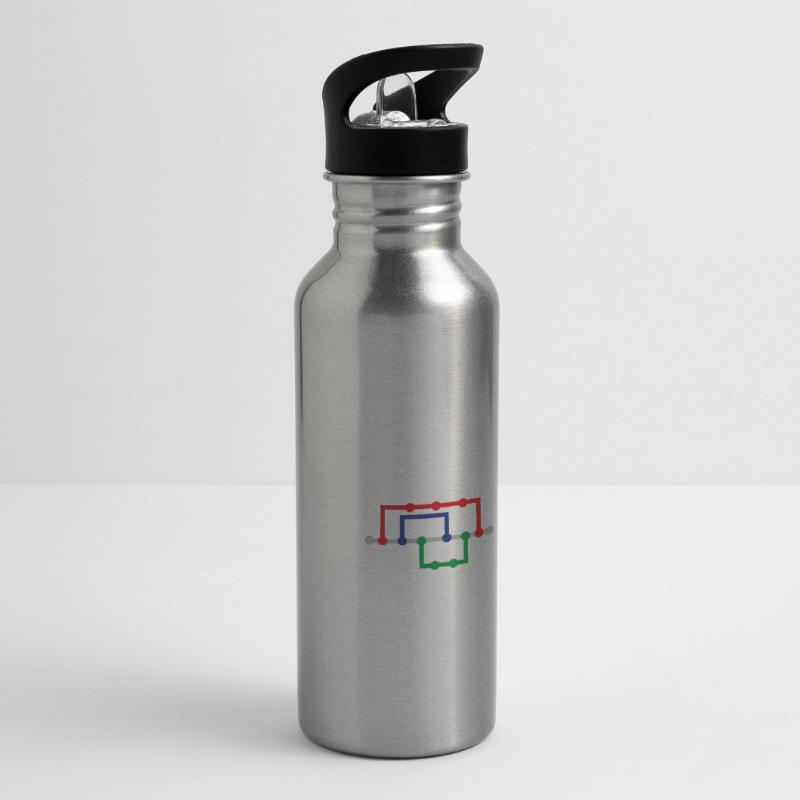 I Resolve Merge Conflicts Coding Programming Devel Trinkflasche mit integriertem Trinkhalm