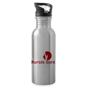 Doctors Diagnose Nurses Cure 2 - Water bottle with straw - silver - Right