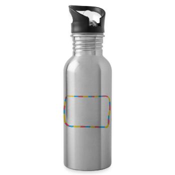 I Am A Face Painter 4 - Trinkflasche mit integriertem Trinkhalm - Lightsilver - Rechts