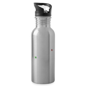 1N23456 Motorcycle Gearshift - Adrenaline - Pulse - Water bottle with straw - silver - Right