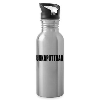 UNKAPUTTBAR - Trinkflasche mit integriertem Trinkhalm - Lightsilver - Rechts