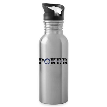 Bei Poker geht es um SKILLS -Artikel Poker-Poker Mode - Trinkflasche mit integriertem Trinkhalm - Lightsilver - Rechts