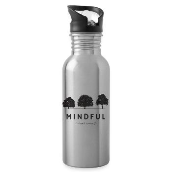 Yoga - Water bottle with straw - silver - Right