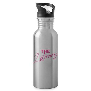 The library is open - Water bottle with straw - silver - Right