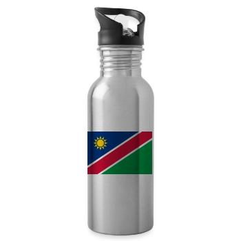 Namibia - Trinkflasche mit integriertem Trinkhalm - Lightsilver - Rechts