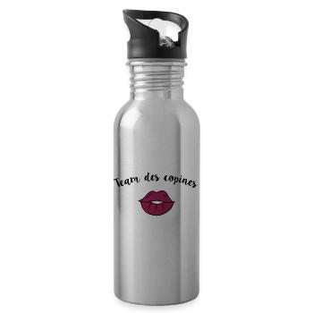 team des copines - Gourde avec paille intégrée - argent clair - Droite