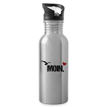 Face mask Moin - Water bottle with straw - silver - Right