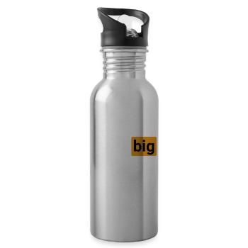 Think big (white) - Water bottle with straw - silver - Right
