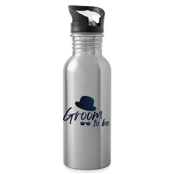 Groom to be - Junggesellenabschied - Trinkflasche mit integriertem Trinkhalm - Lightsilver - Rechts