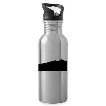 Skyline - Trinkflasche mit integriertem Trinkhalm - Lightsilver - Rechts
