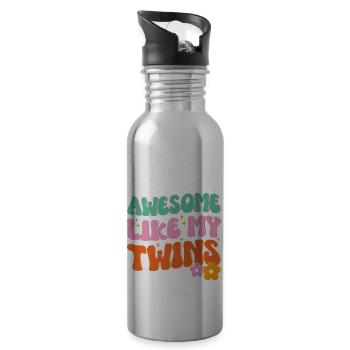 Fantastic like my twins - Water bottle with straw - silver - Right