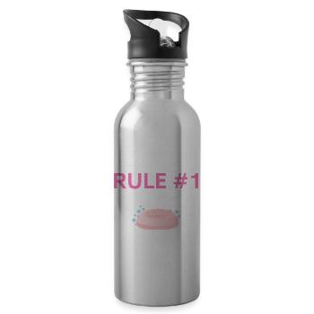 Soap Making Design for Soap Maker Designs - Water bottle with straw - silver - Right