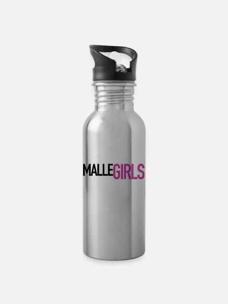 Malle#05 - Trinkflasche mit integriertem Trinkhalm - Lightsilver