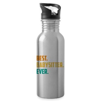 Best Babysitter Ever Daycare Provider Babysitting - Trinkflasche mit integriertem Trinkhalm - Lightsilver - Rechts