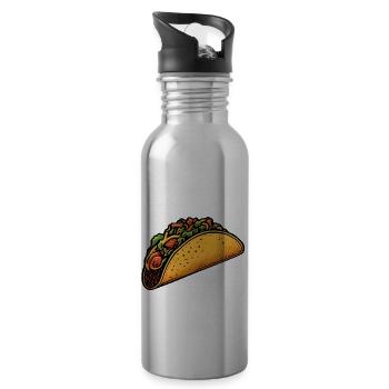 Tacos - Water bottle with straw - silver - Right