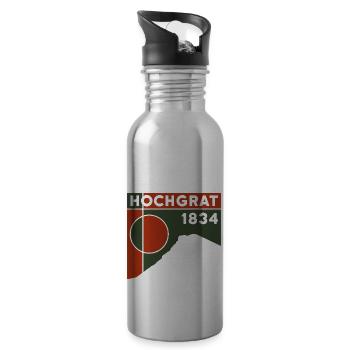 Berg Hochgrat Wanderung Klettersteig Oberstaufen - Trinkflasche mit integriertem Trinkhalm - Lightsilver - Rechts