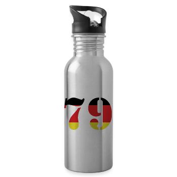79 Numéro Jersey Allemagne - Gourde avec paille intégrée - argent clair - Droite