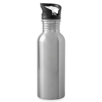 Original auf Transparenz 2 - Trinkflasche mit integriertem Trinkhalm - Lightsilver - Rechts