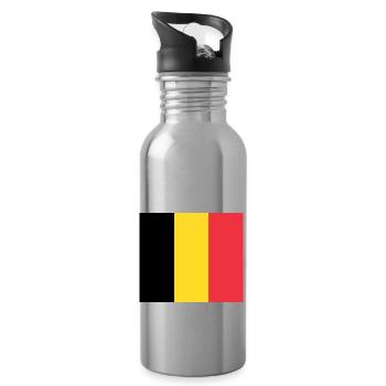 Belgium - Water bottle with straw - silver - Right